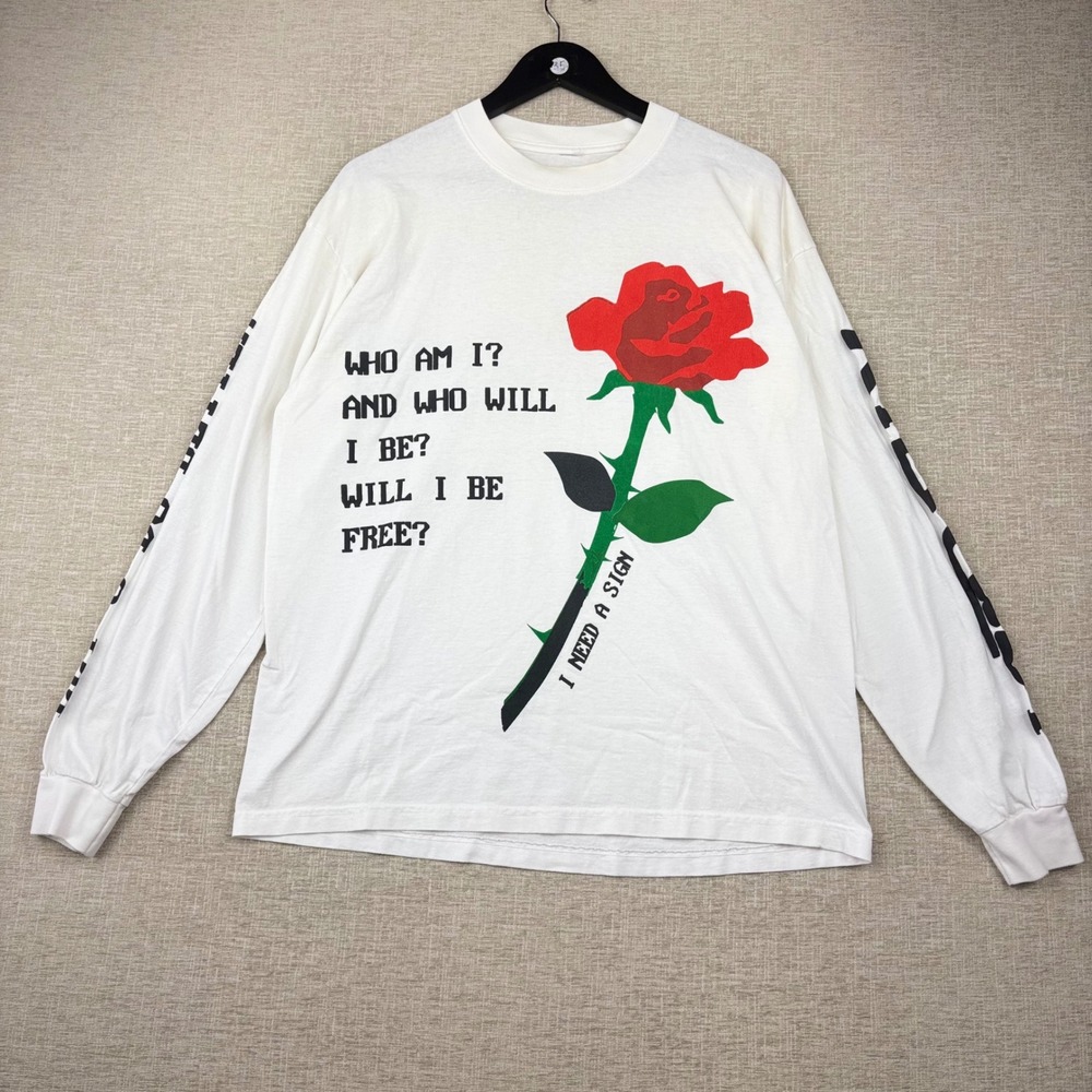 Kid Cudi x CPFM Mens Large Rose Golden 2019 Hard Summer Long Sleeve Shirt White